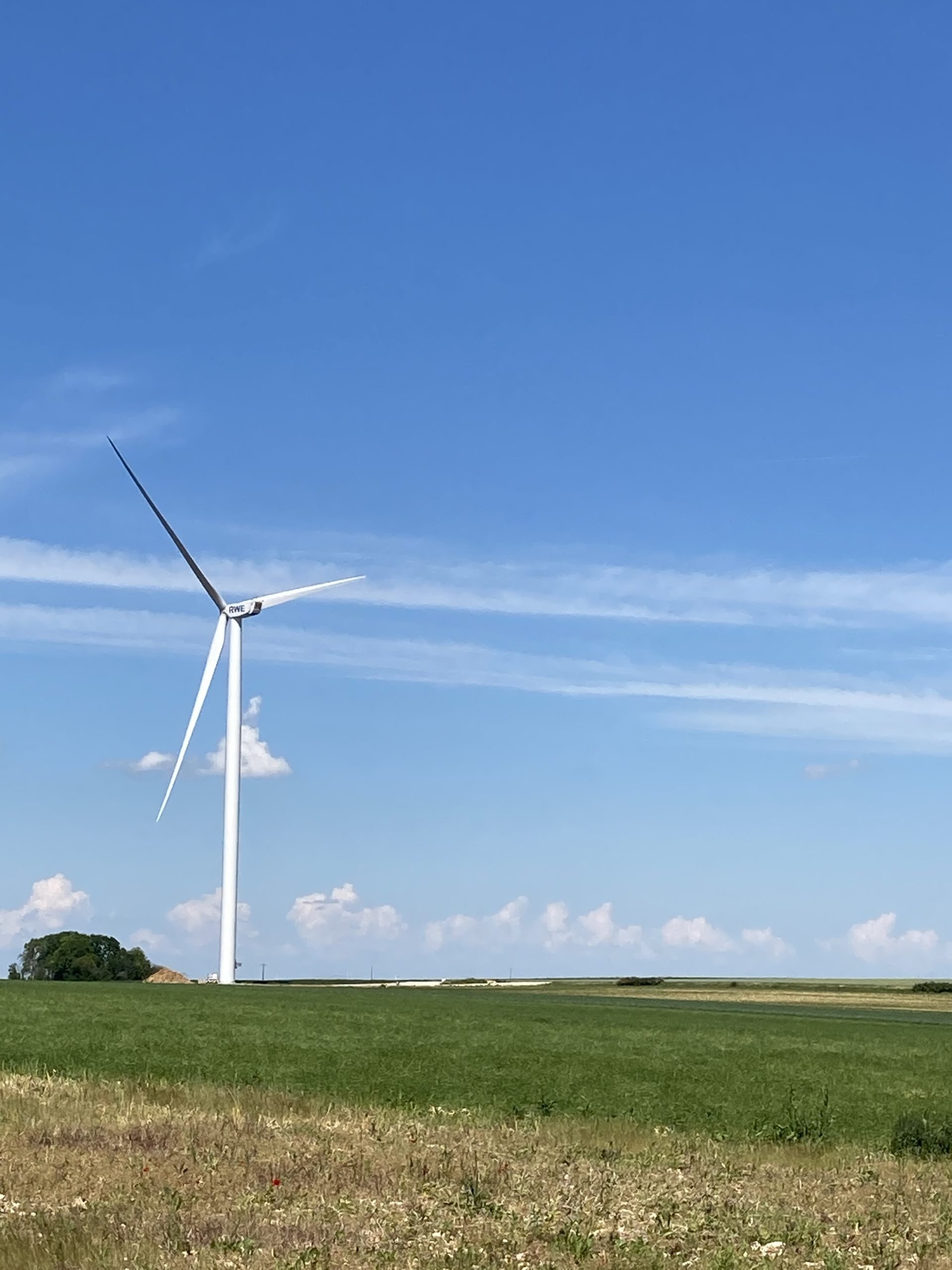 Wind farm France: Les Pierrots construction site